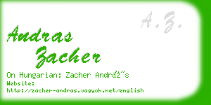 andras zacher business card